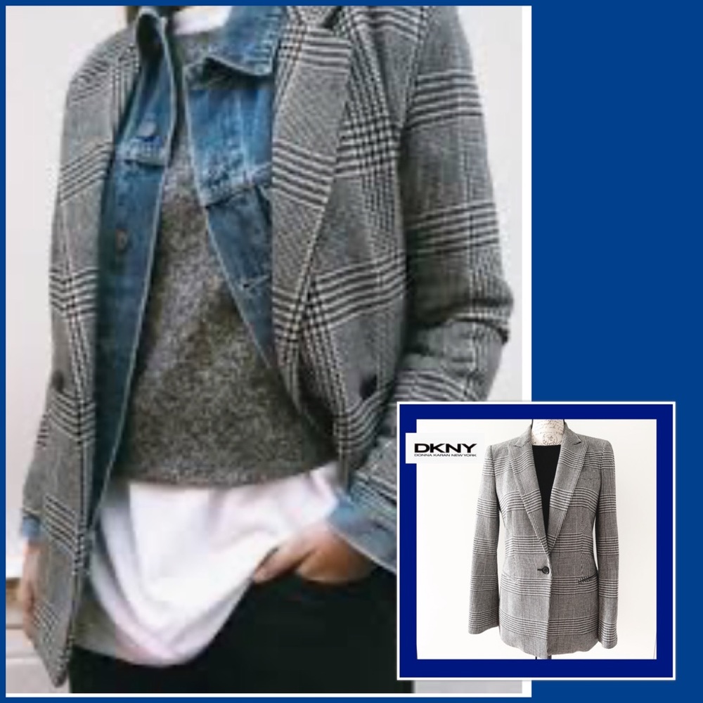 DKNY Classic houndstooth Black&White Jacket